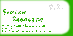 vivien kaposzta business card